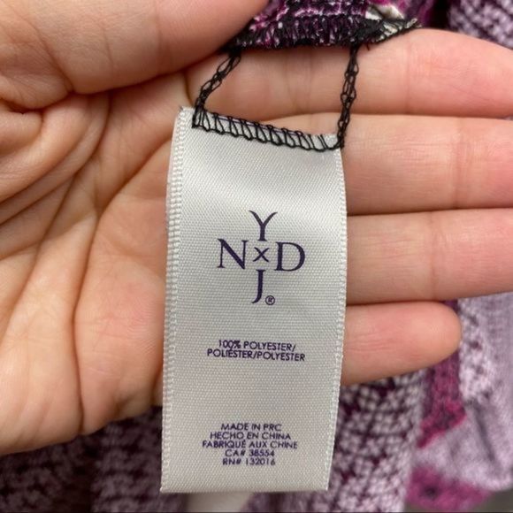 NYDJ Scarf Print Split Neck Blouse - Picture 9 of 13